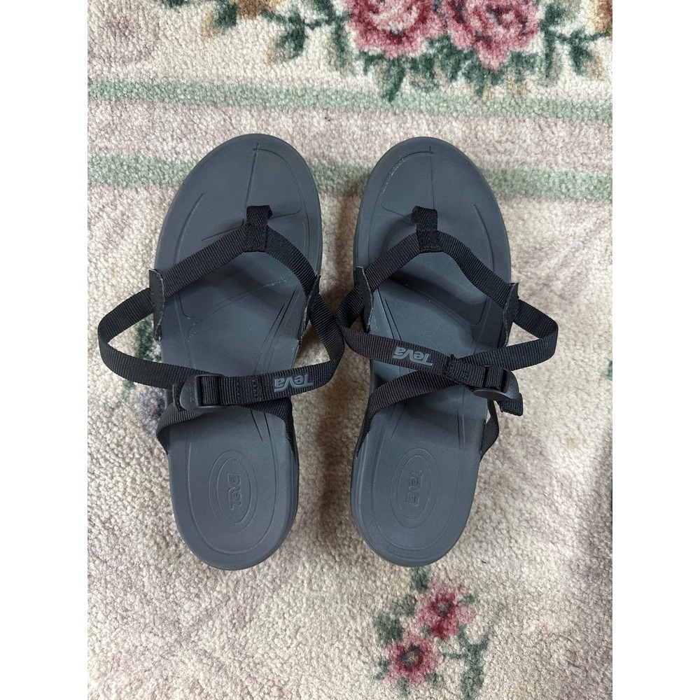 Teva Women's Ascona Flip Flop Sandals Slip On Adjustable Black Sz 8/8.5